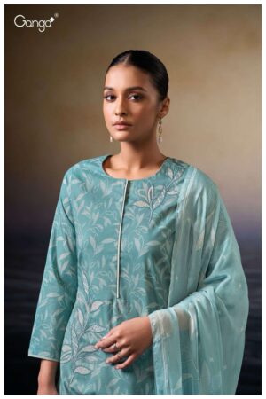 My Fashion Road Ganga Fashion Kaczie Stylish Cotton Unstitch Suit | S3451-C