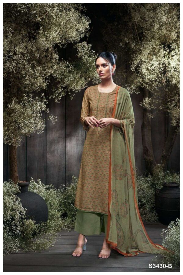 My Fashion Road Ganga Fashion Kasey Designer Printed Cotton Suit | S3430-B