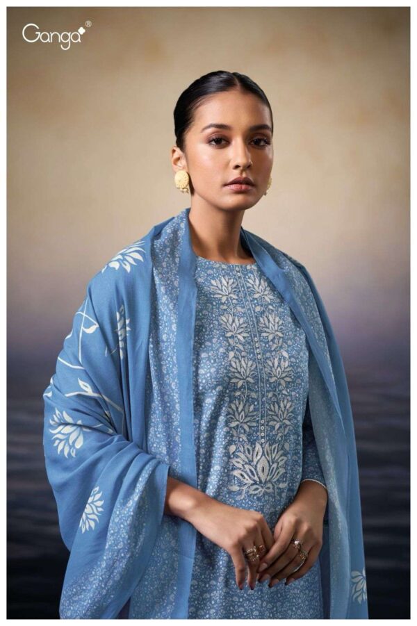 My Fashion Road Ganga Fashion Lexani Printed Summer Wear Ganga Suit | S3475-D