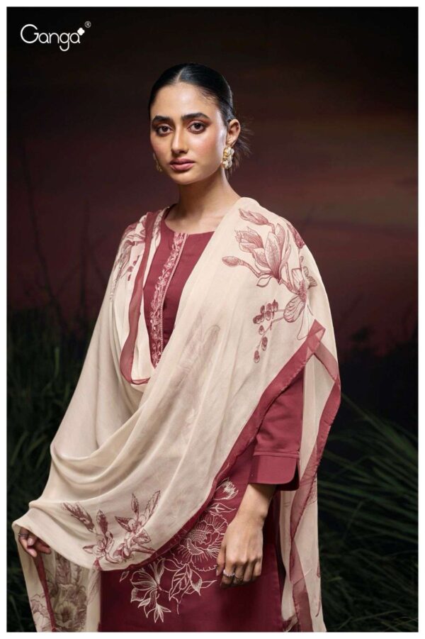 My Fashion Road Ganga Fashion Magda Premium Cotton Satin Suit | S3308 – A