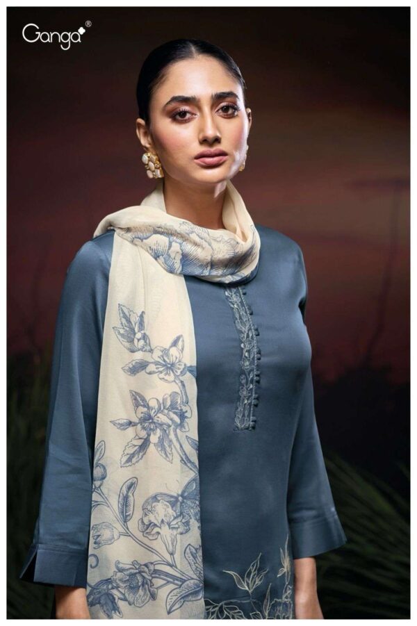 My Fashion Road Ganga Fashion Magda Premium Cotton Satin Suit | S3308 – C