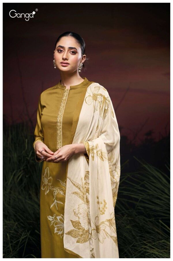 My Fashion Road Ganga Fashion Magda Premium Cotton Satin Suit | S3308 – B
