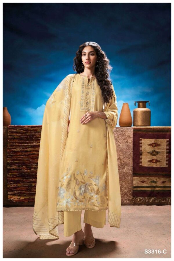 My Fashion Road Ganga Fashion Odeta Designer Silk Exclusive Suit | S3316-C