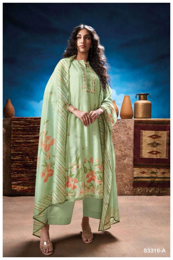 My Fashion Road Ganga Fashion Odeta Designer Silk Exclusive Suit | S3316-A