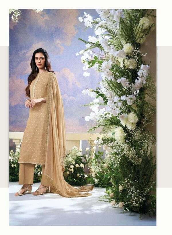 My Fashion Road Ganga Fashion Sahar Pure Linen Jacquard Exclusive Suit | C2031