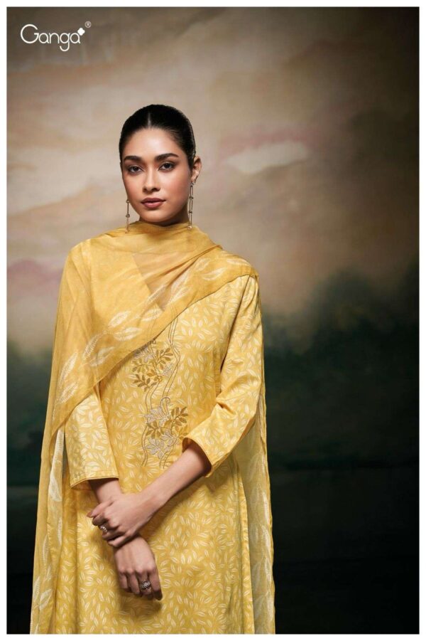 My Fashion Road Ganga Josel Printed Cotton Suit | S3428 – A