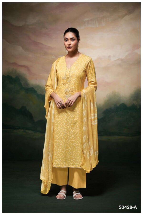 My Fashion Road Ganga Josel Printed Cotton Suit | S3428 – A