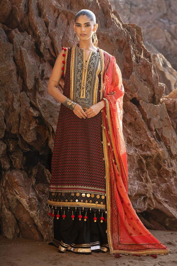 My Fashion Road Gul Ahmed Chunri Lawn Unstitched Collection 2025 | BM-52017