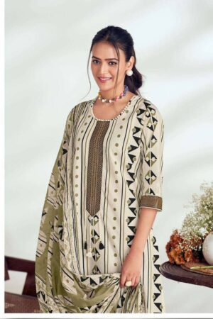 My Fashion Road Jay Vijay Pehnava Designer Block Print Cotton Suit | 10012