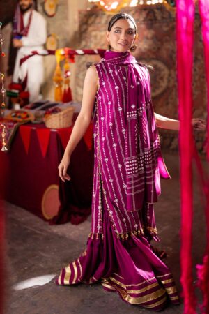 My Fashion Road Gul Ahmed Chunri Lawn Unstitched Collection 2025 | CL-52185 A