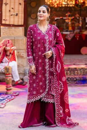 My Fashion Road Gul Ahmed Chunri Lawn Unstitched Collection 2025 | CL-52403 B