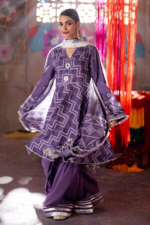 My Fashion Road Gul Ahmed Chunri Lawn Unstitched Collection 2025 | CL-52170 B