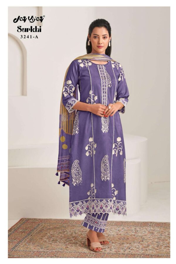 My Fashion Road Jay Vijay Surkhi Exclusive Pure Cotton Suit | 3241-A