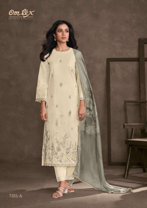 My Fashion Road Omtex Drape Lawn Cotton Premium Designs Suit | 7351-A