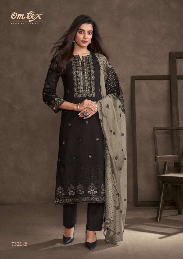 My Fashion Road Omtex Nadir Premium Lawn Cotton Fancy Suit | 7321-B