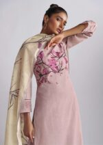 My Fashion Road Omtex Ivory Digital Printed Cotton Linen Suit | 6911-A