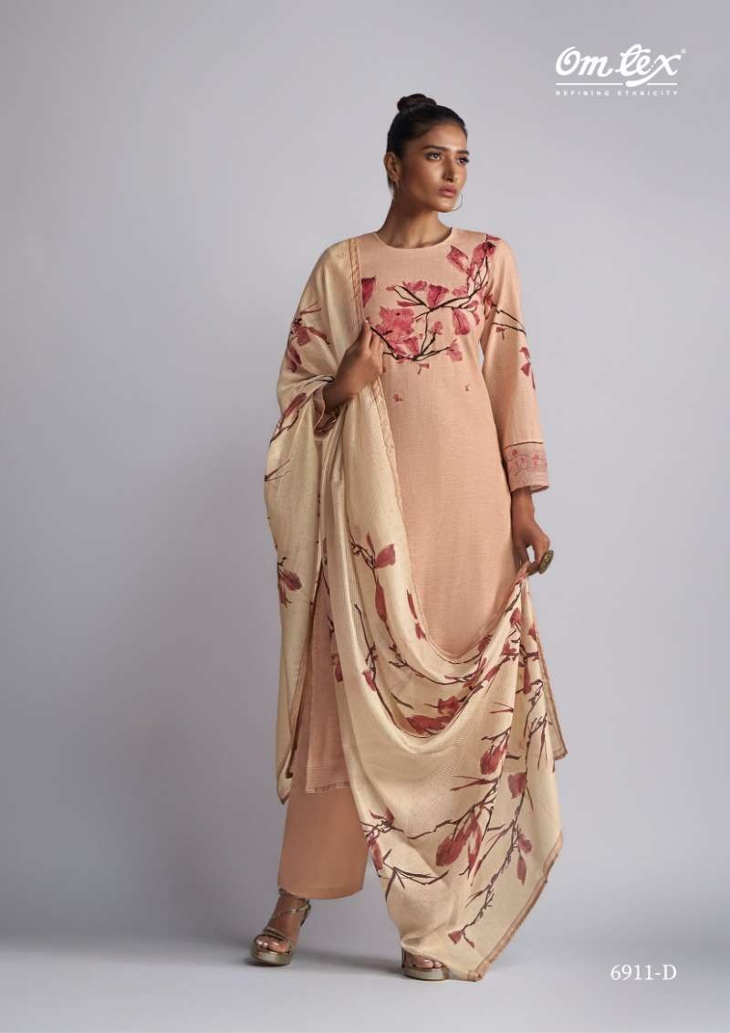 My Fashion Road Omtex Ivory Digital Printed Cotton Linen Suit | 6911-D My Fashion Road Omtex Ivory Digital Printed Cotton Linen Suit | 6911-D