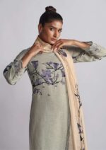 My Fashion Road Omtex Ivory Digital Printed Cotton Linen Suit | 6911-C