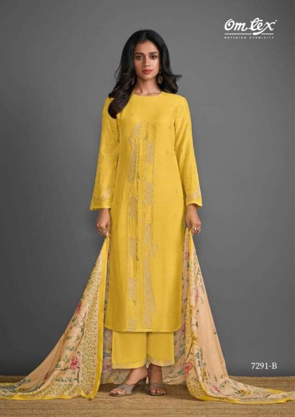 My Fashion Road Omtex Breeze Exclusive Stylish Muslin Jacquard Suit | 7291-B