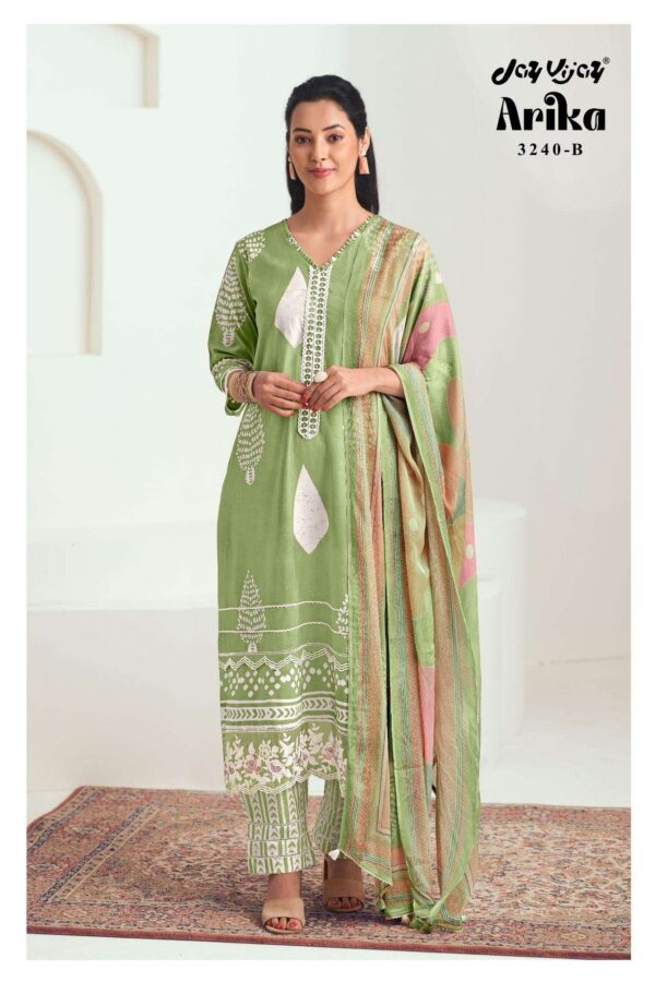 My Fashion Road Jay Vijay Arika Pure Cotton Fancy Ladies Suit | 3240-B
