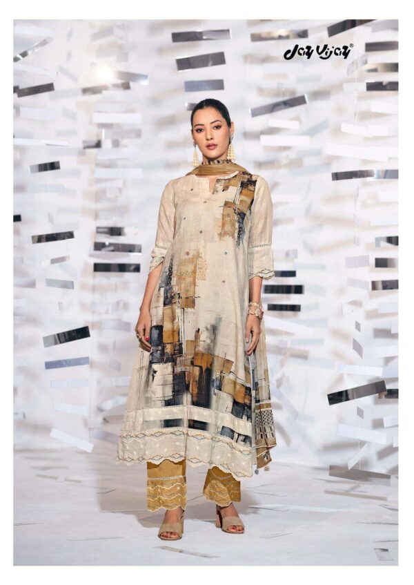 My Fashion Road Jay Vijay Darpan Exclusive Stylish Pure Linen Suit | 9903