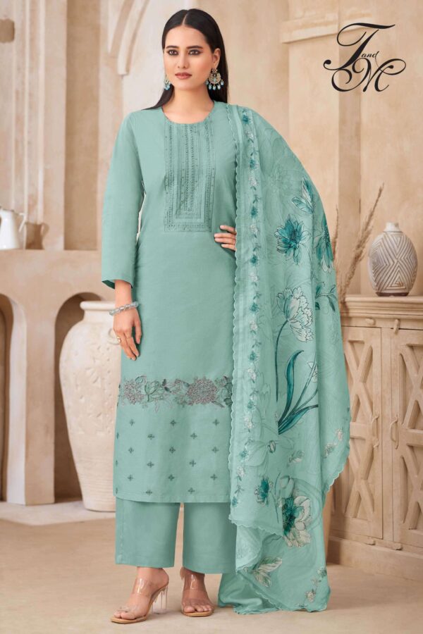 My Fashion Road T And M Designer Daina Designer Organdy Latest Suit | 765