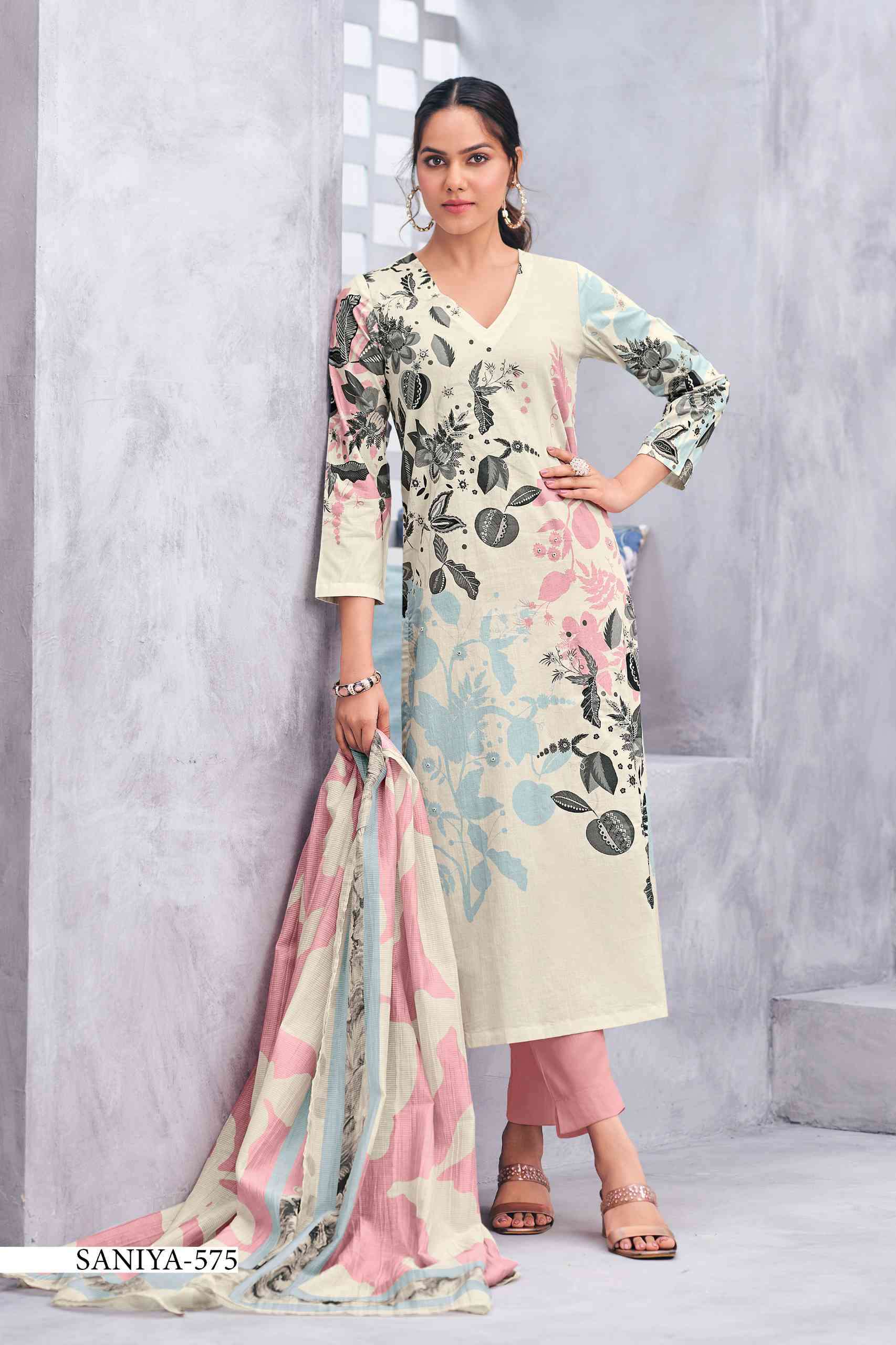 My Fashion Road T And M Designer Sanya Exclusive Pure Cotton Suit | 575 My Fashion Road T And M Designer Sanya Exclusive Pure Cotton Suit | 575