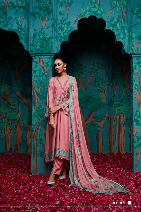 My Fashion Road Varsha Anya Exclusive Cotton Linen Unstitched Collection Suit | AY-01