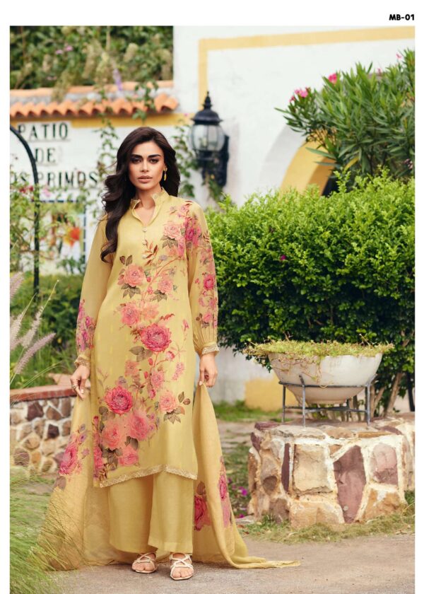 My Fashion Road Varsha Misty Bloom Exclusive Cotton Linen Suit | MB-01