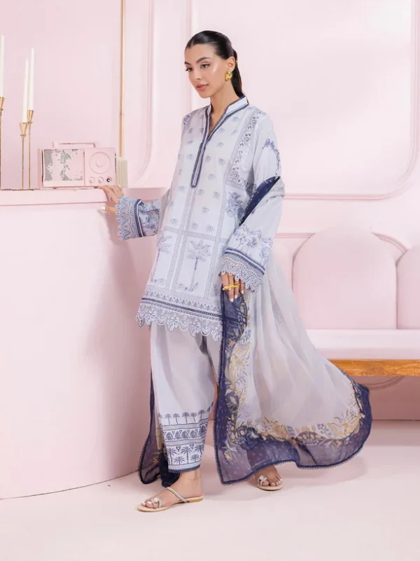 My Fashion Road Qalamkar QPrints Embroidered Lawn Collection 2025 | EM-06A