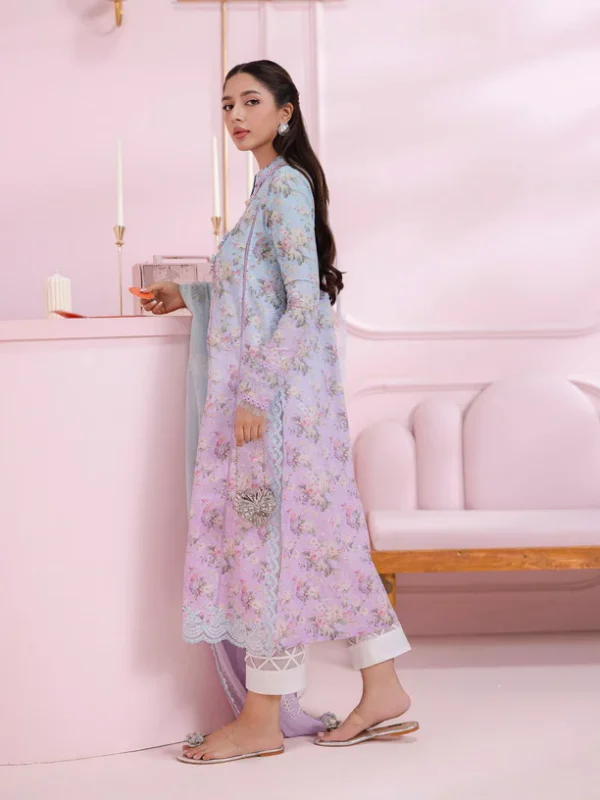 My Fashion Road Qalamkar QPrints Embroidered Lawn Collection 2025 | EM-08B