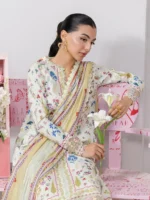 My Fashion Road Qalamkar QPrints Embroidered Lawn Collection 2025 | EM-09A