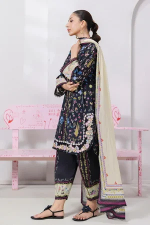 My Fashion Road Qalamkar QPrints Embroidered Lawn Collection 2025 | EM-09B