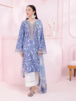 My Fashion Road Qalamkar QPrints Embroidered Lawn Collection 2025 | EM-10A