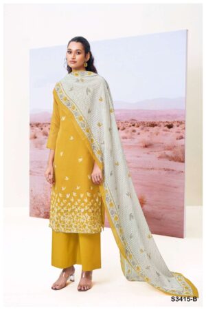 My Fashion Road Ganga Fashion Abeeha Fancy Bemberg Cotton Suit | S3415-B