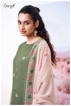 My Fashion Road Ganga Fashion Abeeha Fancy Bemberg Cotton Suit | S3415-C