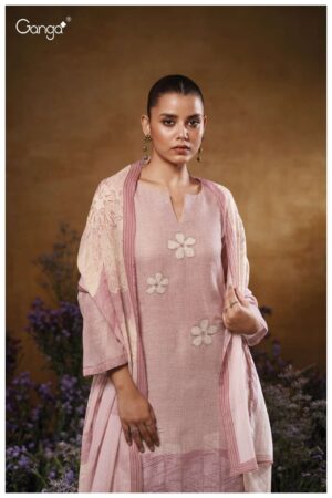 My Fashion Road Ganga Fashion Kaiya Printed Cotton Linen Suit | S3552-A