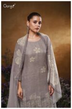 My Fashion Road Ganga Fashion Kaiya Printed Cotton Linen Suit | S3552-C