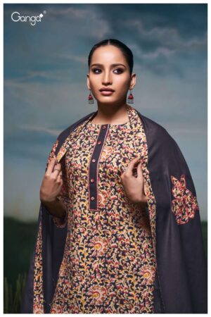 My Fashion Road Ganga Fashion Lamar Fancy Stylish Branded Suit | S3459-B