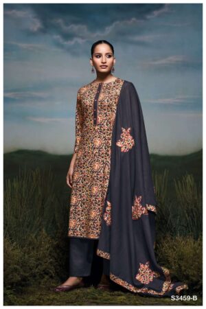 My Fashion Road Ganga Fashion Lamar Fancy Stylish Branded Suit | S3459-B