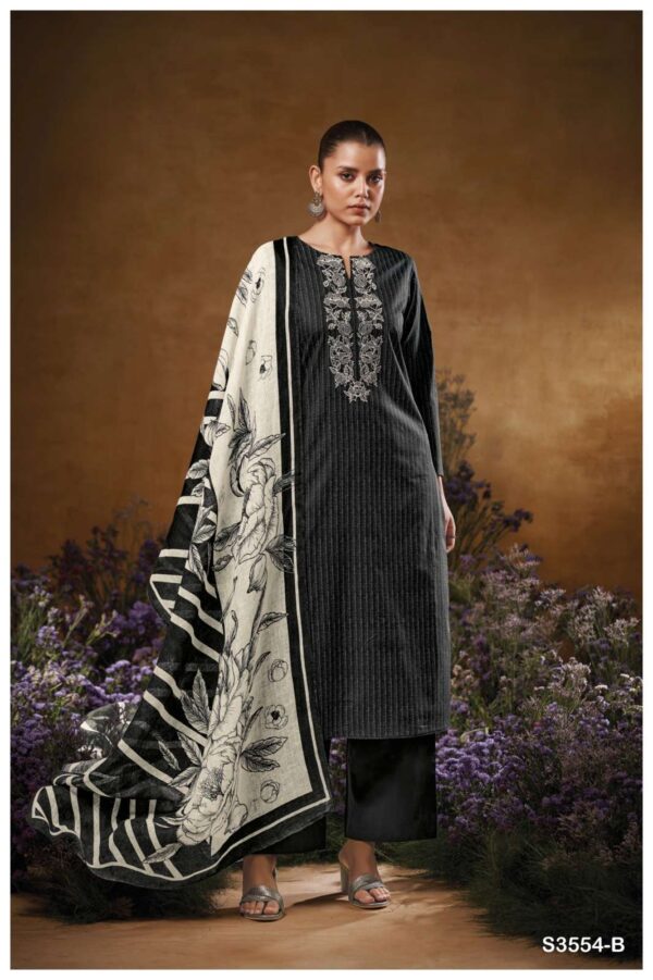 My Fashion Road Ganga Fashion Lasca Unstitch Designer Cotton Suit | S3554-B