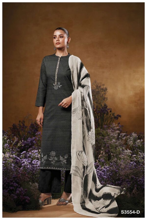 My Fashion Road Ganga Fashion Lasca Unstitch Designer Cotton Suit | S3554-D