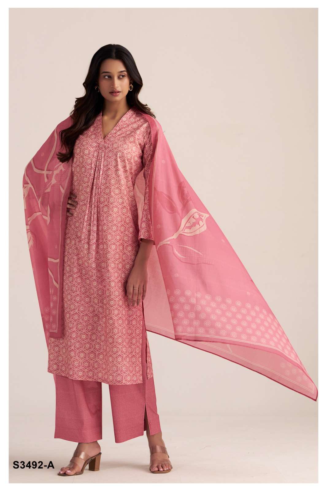 My Fashion Road Ganga Fashion Lennon Summer Collection Printed Cotton Dress | S3492-A My Fashion Road Ganga Fashion Lennon Summer Collection Printed Cotton Dress | S3492-A