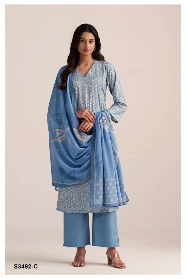 My Fashion Road Ganga Fashion Lennon Summer Collection Printed Cotton Dress | S3492-C