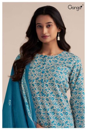 My Fashion Road Ganga Fashion Trinity Printed Cotton Ganga Fashion Suit | S3536-A