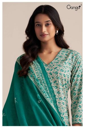 My Fashion Road Ganga Fashion Trinity Printed Cotton Ganga Fashion Suit | S3536-B