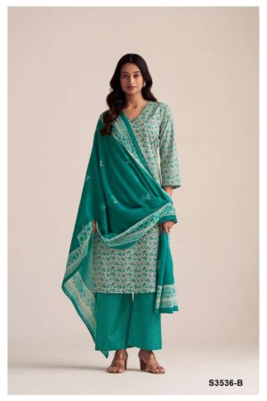My Fashion Road Ganga Fashion Trinity Printed Cotton Ganga Fashion Suit | S3536-B