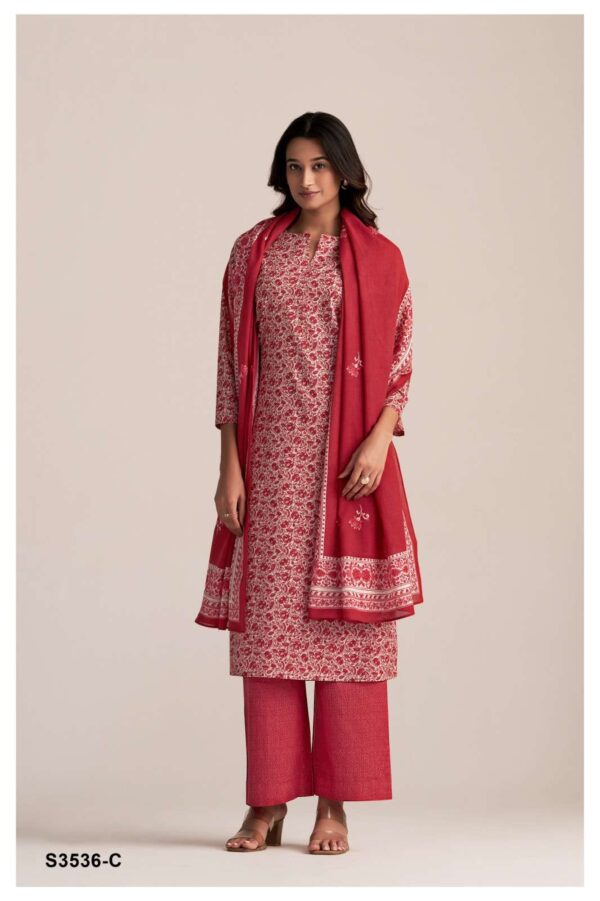 My Fashion Road Ganga Fashion Trinity Printed Cotton Ganga Fashion Suit | S3536-C