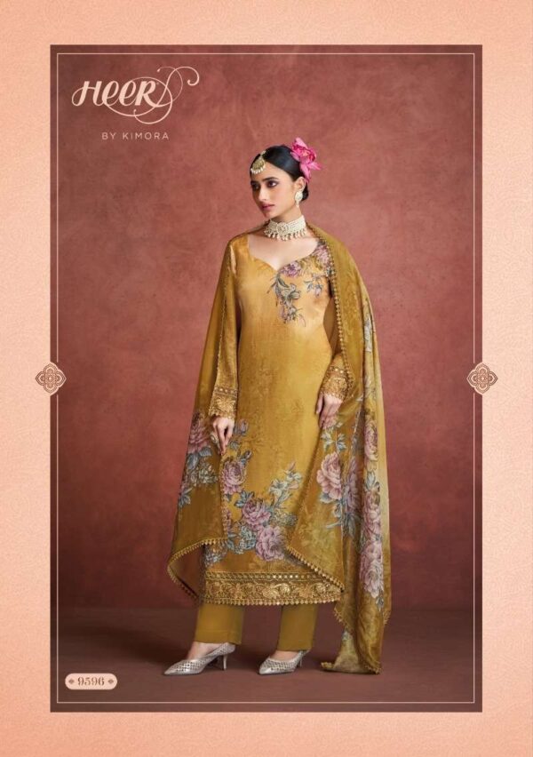 My Fashion Road Kimora Heer Rabia Fancy Digital printed Muslin Suit | 9596