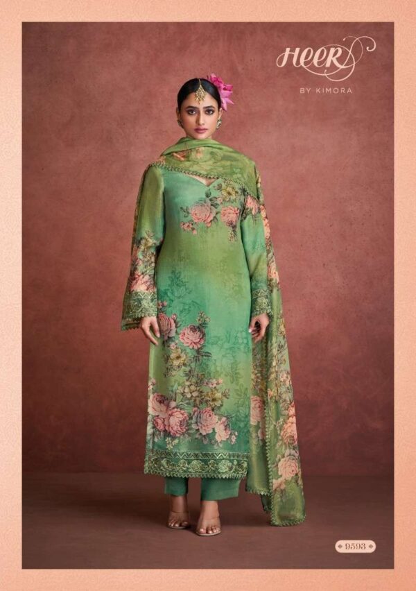 My Fashion Road Kimora Heer Rabia Fancy Digital printed Muslin Suit | 9593